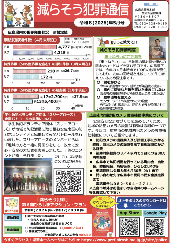 減らそう犯罪通信（令和８年５月号）